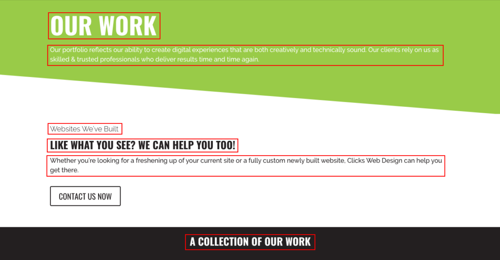 clicks acf divi field sections