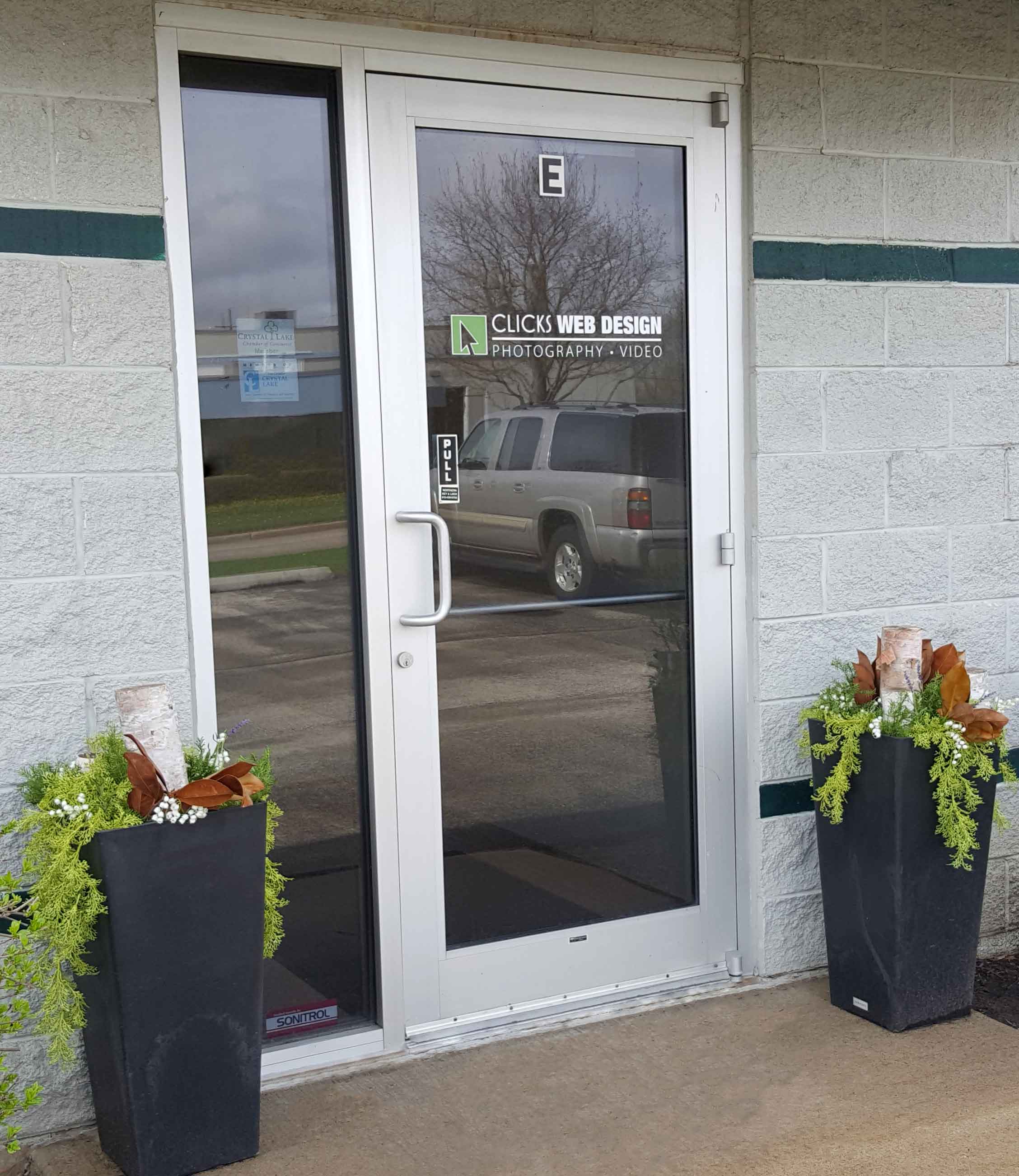 Image of Clicks Web Design's front entrance. Contact us today!