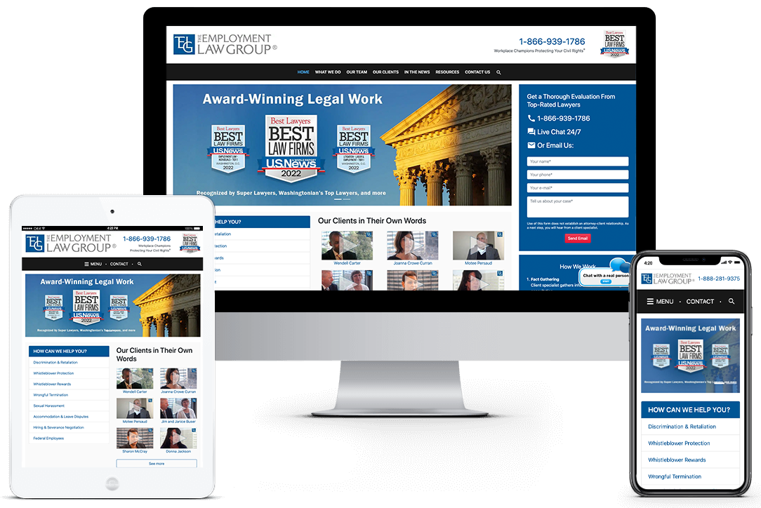 The Employment Law Group responsive website mockup