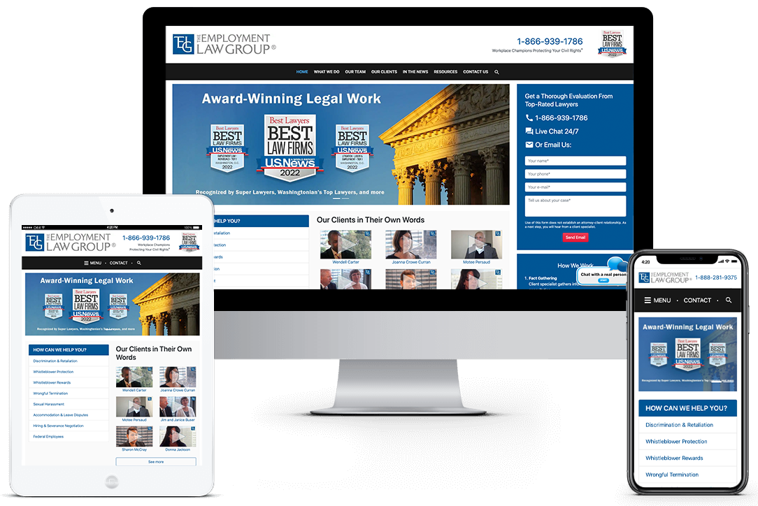 The Employment Law Group responsive website mockup