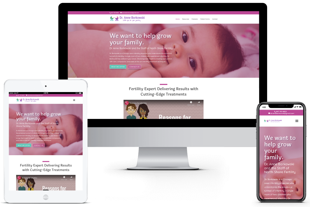 North Shore Fertility responsive website mockup