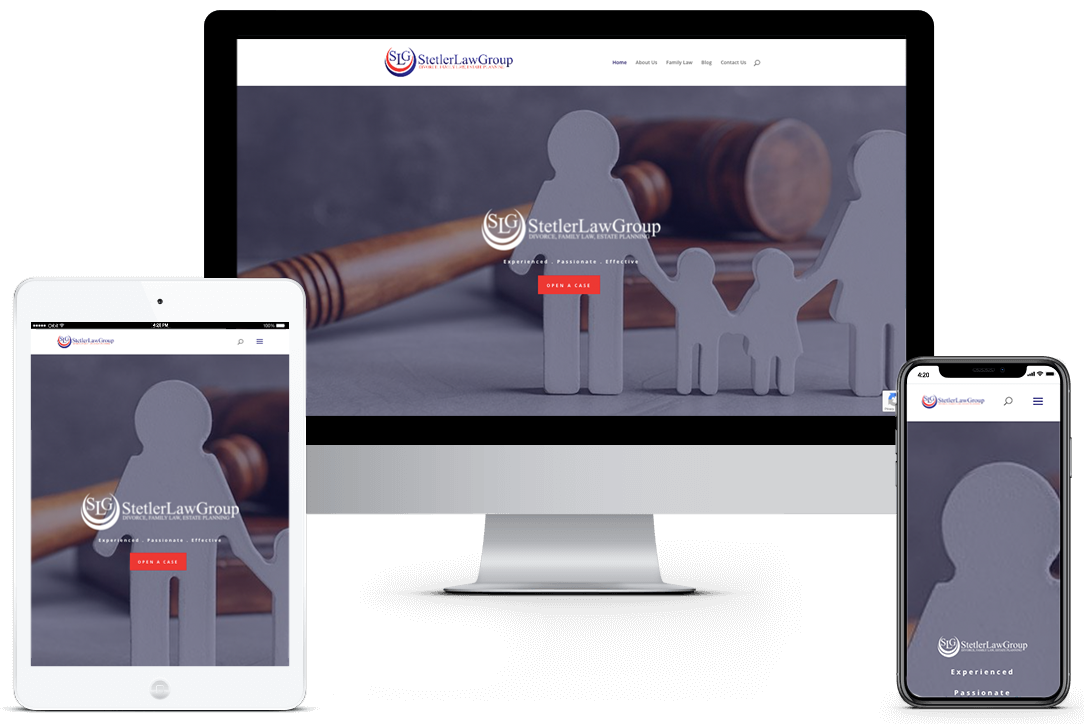 Stetler Law Group responsive website mockup
