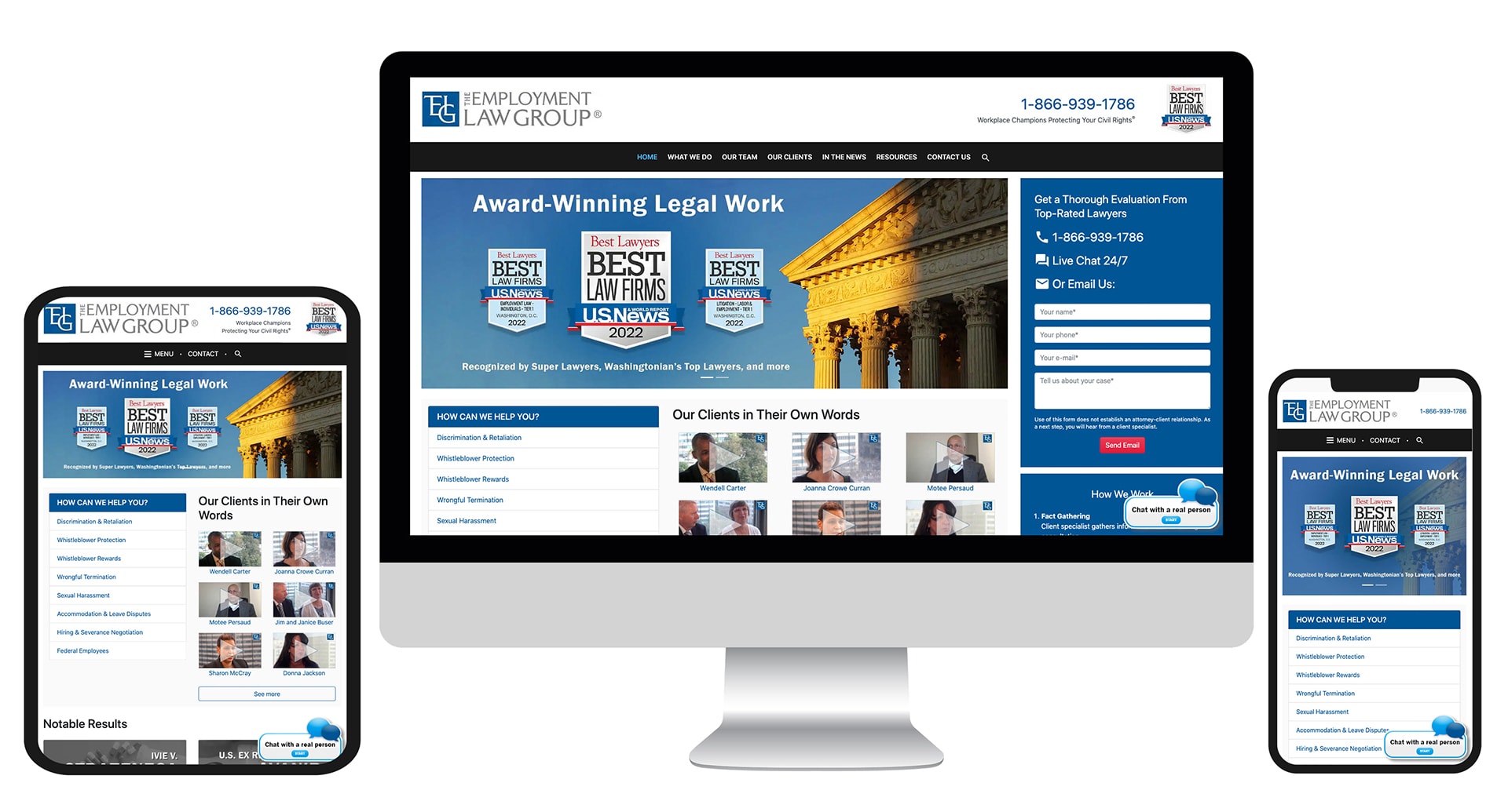 Employment Law Group website mockup
