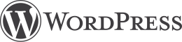 Image of WordPress logo. Image of WordPress logo, a software tool used for web design projects.