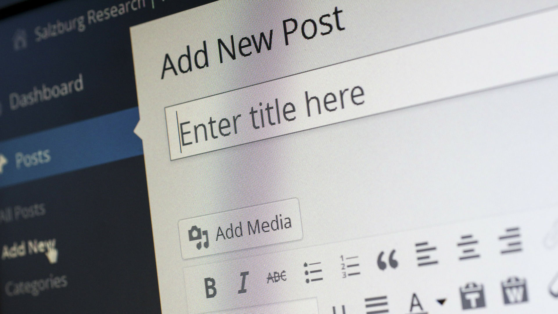 Add a new blog post to WordPress